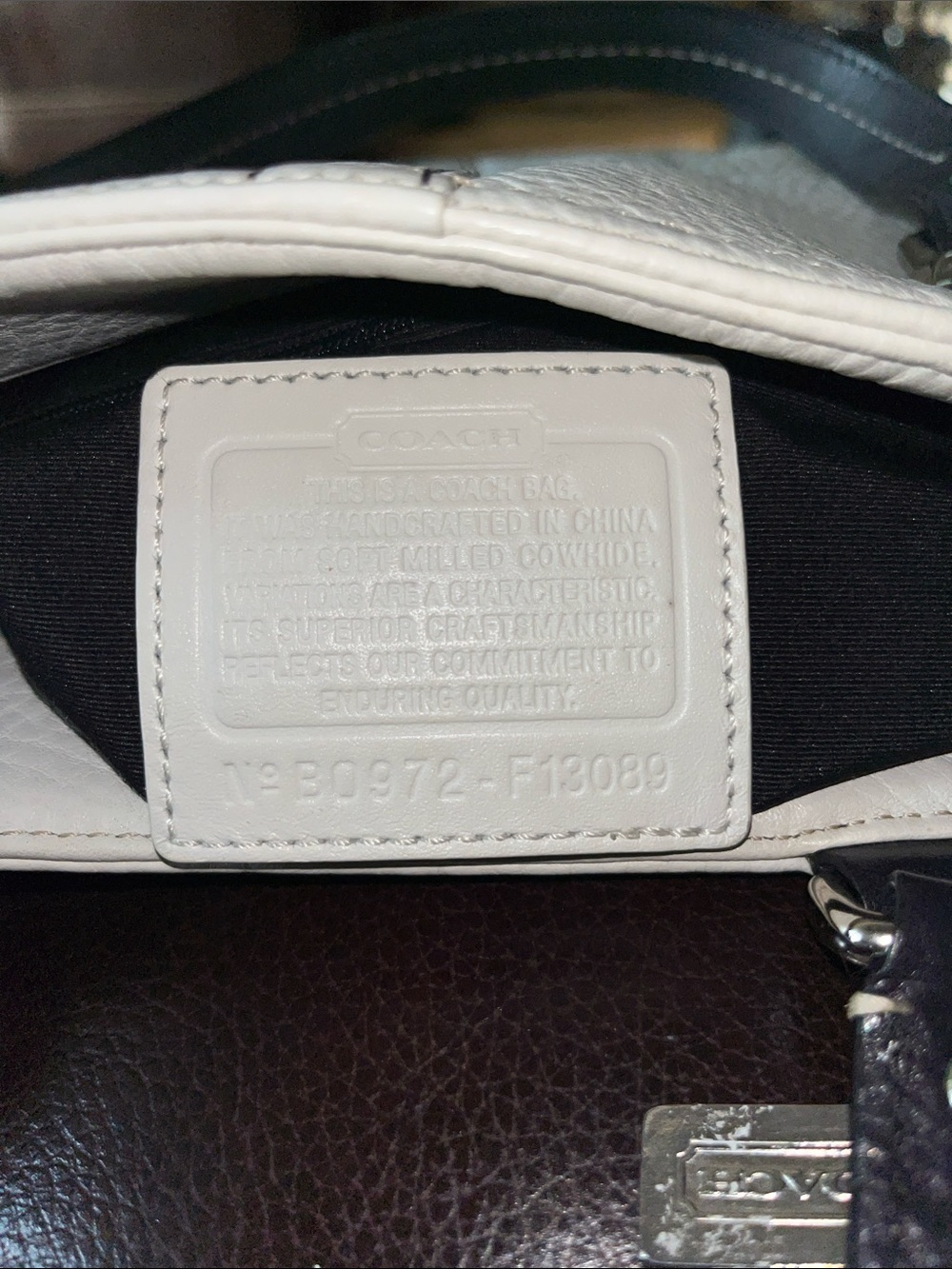 Coach Y2K Hampton pebbled leather handbag. F13089 - Picture 6 of 6